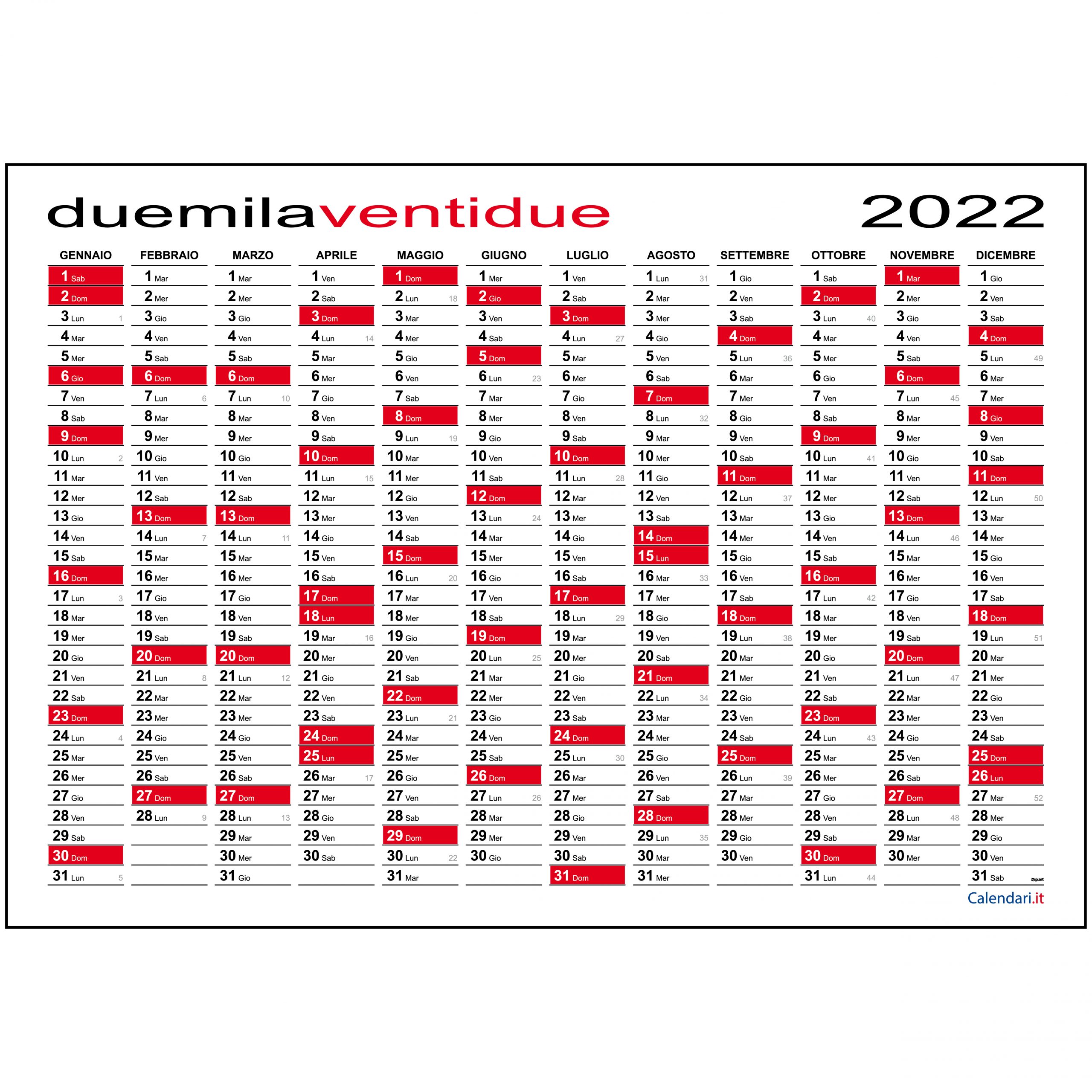 New Calendario 2023 Con Settimane 2022 Calendar With - vrogue.co