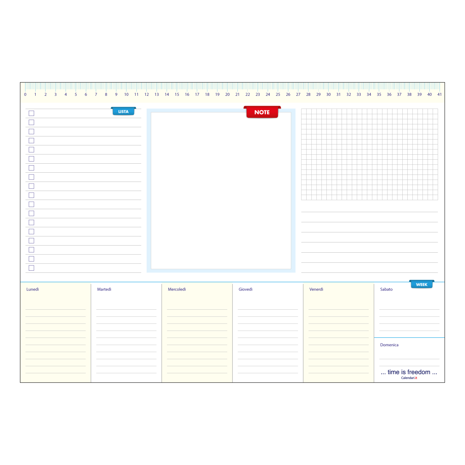 Sottomano Blocknotes Planning Settimanale A3 - 42x30 cm -  -  calendari 2024 - calendario 2024 - planner - agende - settimanali -  famiglia - calendario da tavolo - sottomano