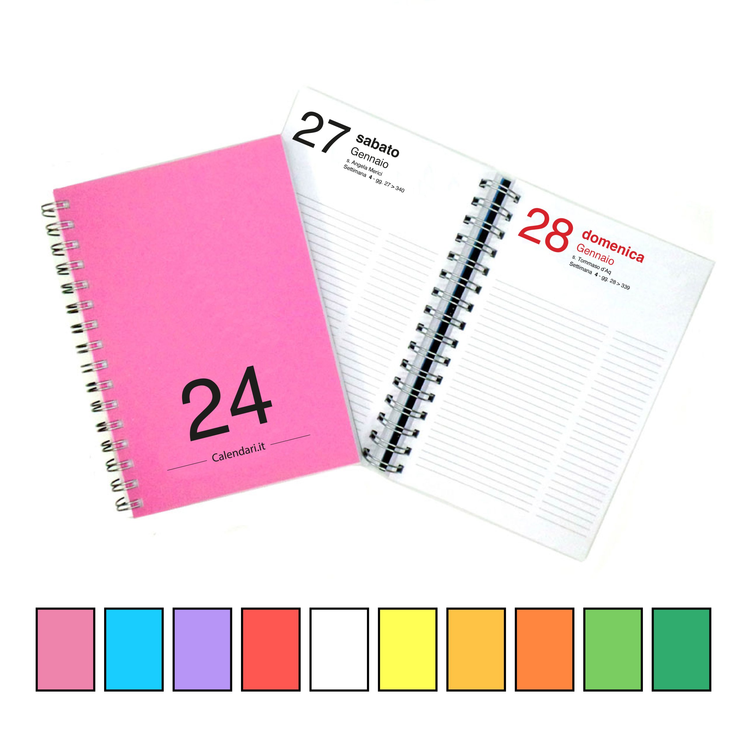 Agenda 2024 Giornaliera Personalizzabile, Planner 2024 Appuntamenti  15x21cm, Disponibile Diversi Colori (Azzurro) : : Cancelleria e  prodotti per ufficio