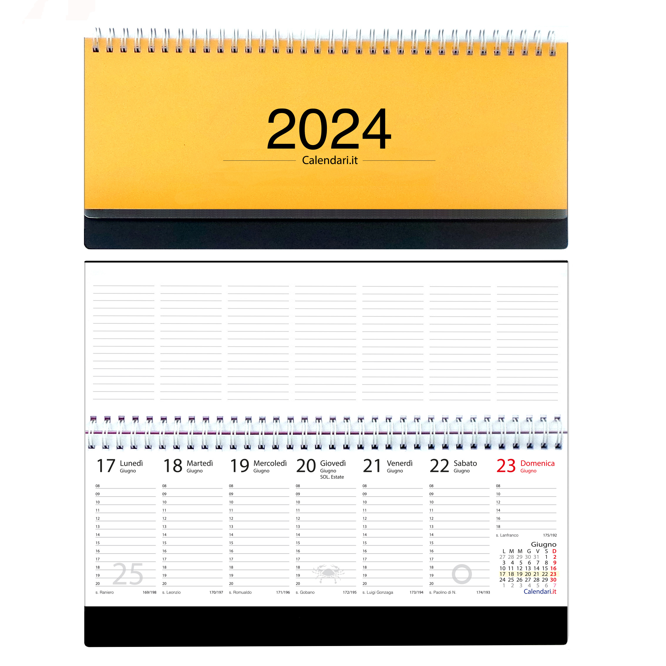 Agenda 2024, settimanale grande A5, 12 mesi
