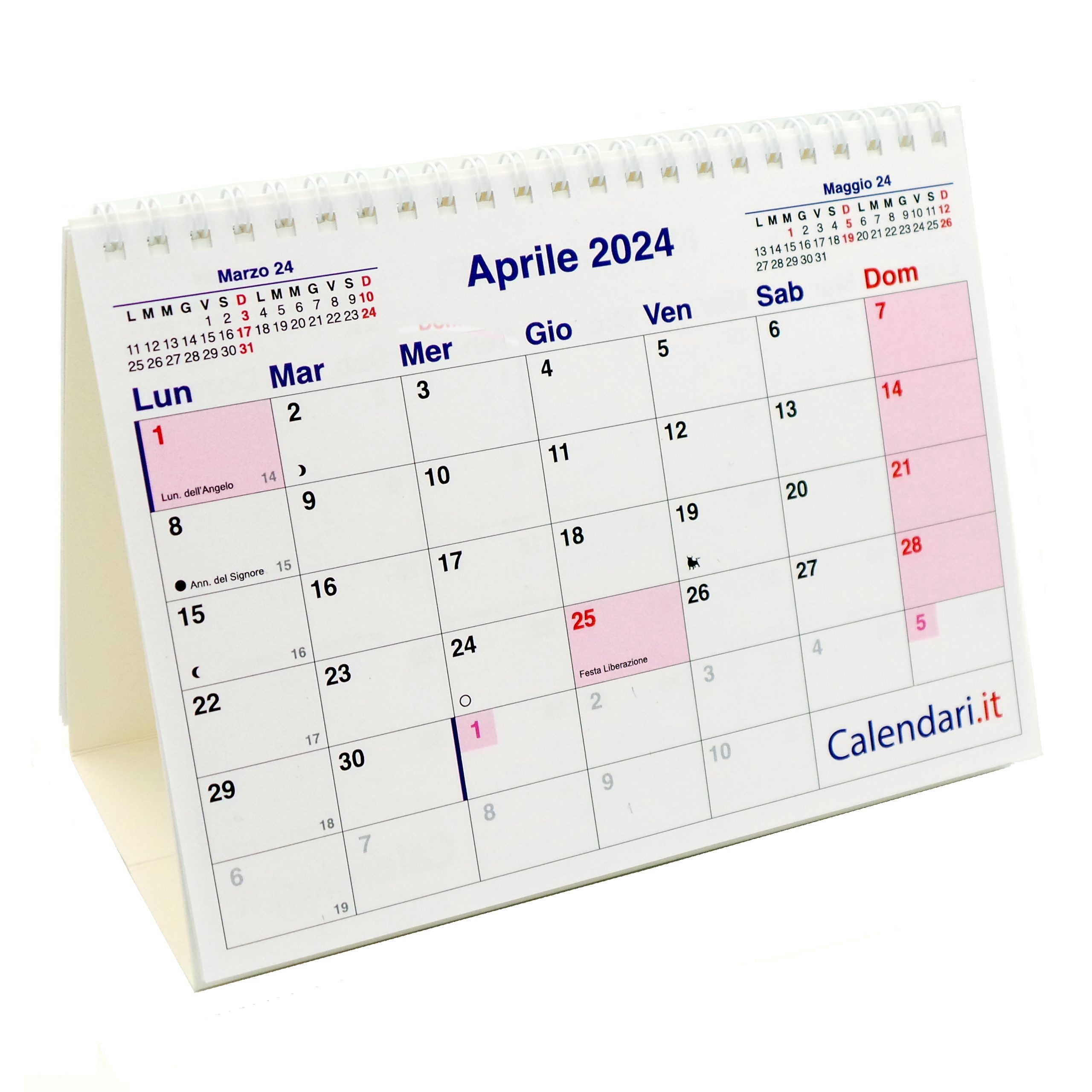 Calendario 2024 tavolo a caselle 20x15 cm -  - calendari 2024 - calendario  2024 - planner - agende - settimanali - famiglia - calendario da tavolo -  sottomano