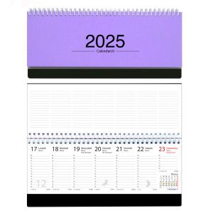 agenda 2025 settimanale planner tavolo ufficio lavoro ore santi settimane lune calendari it lilla